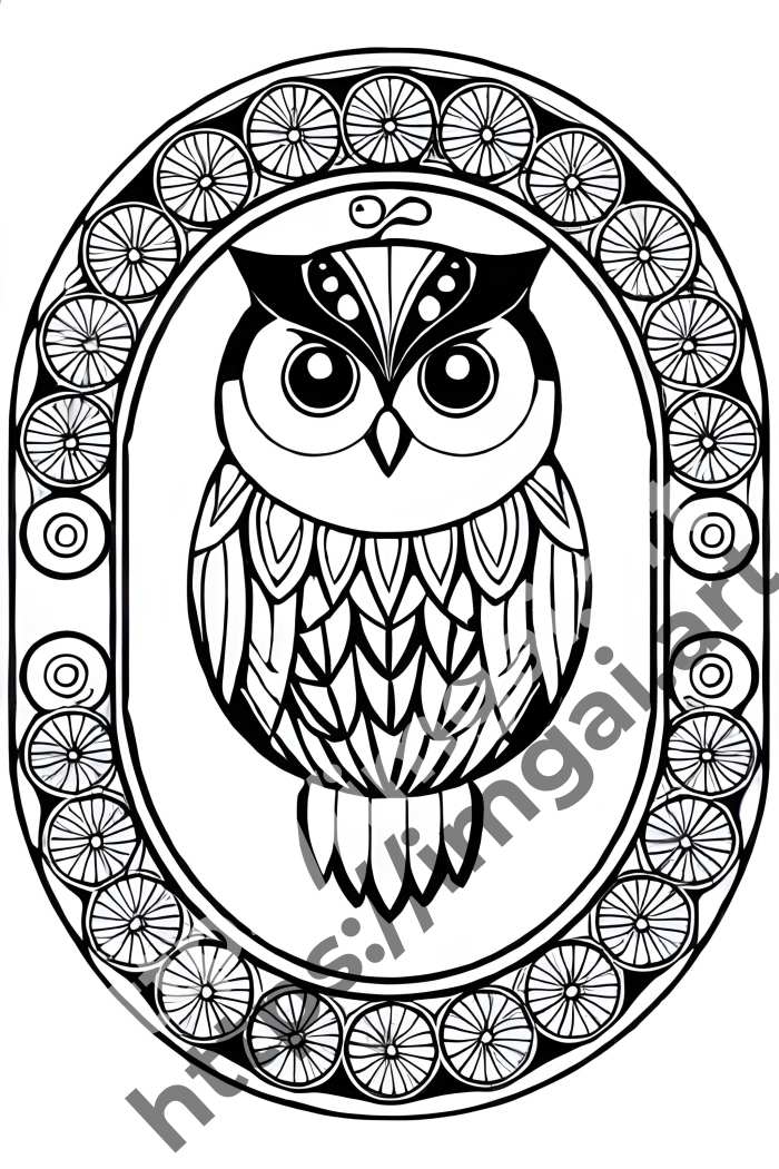  Раскраска owl (птицы). №1059