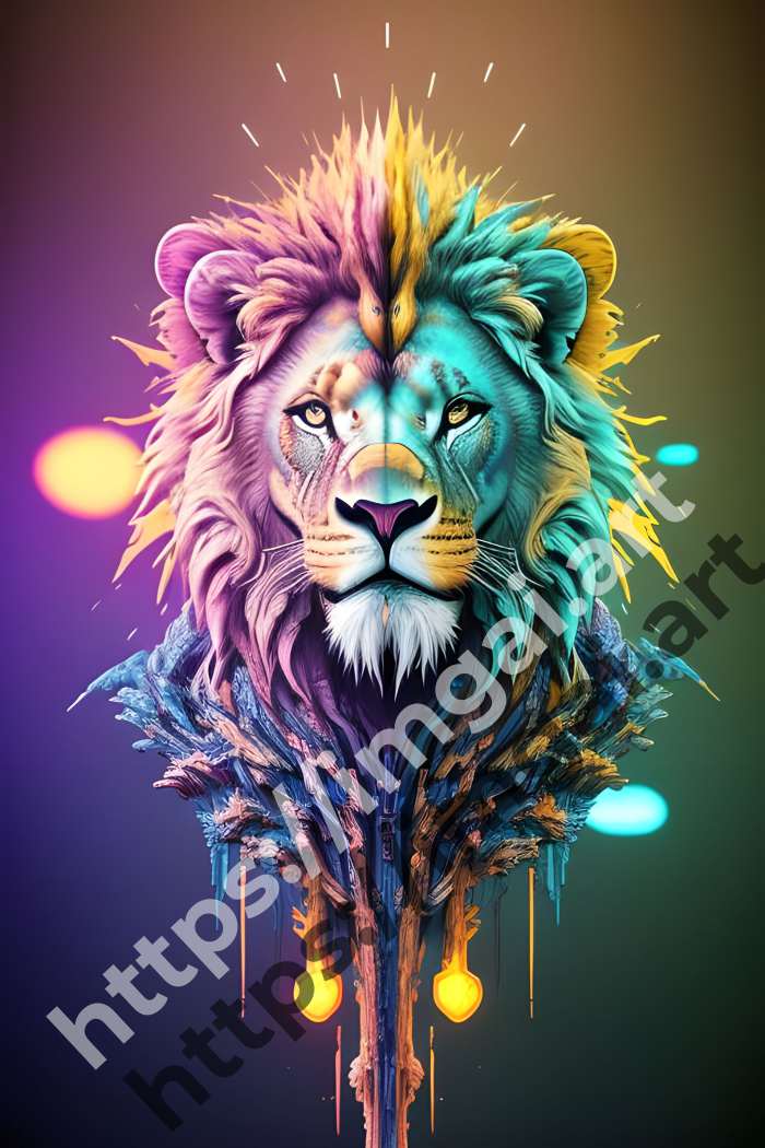  Постер lion (дикие кошки). №1073