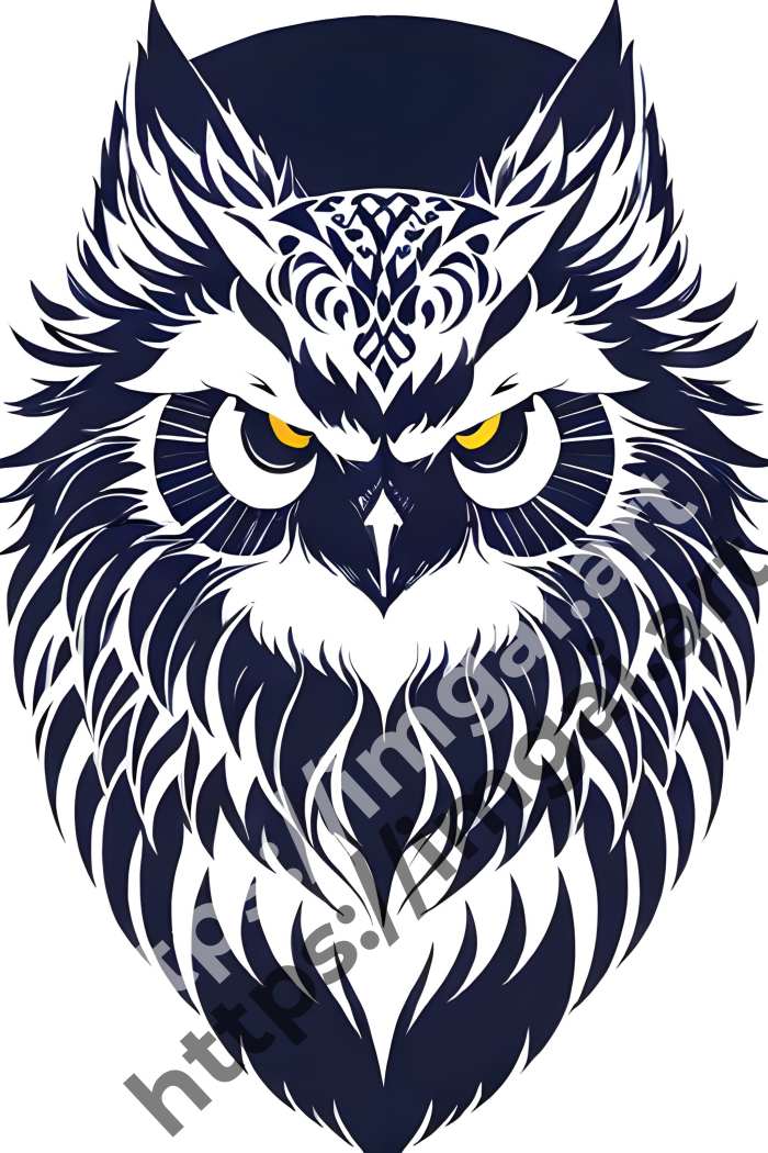  Принт owl (птицы)  в стиле Splash art. №1091