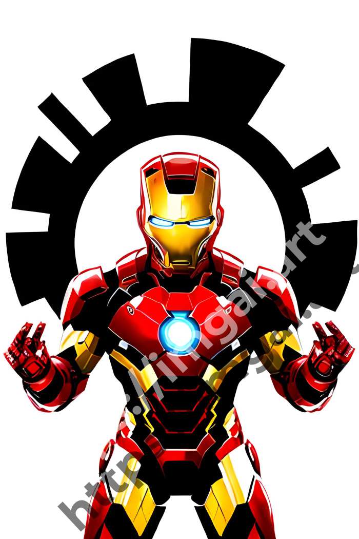  Принт Iron Man (герои)  в стиле Splash art, Граффити. №1106
