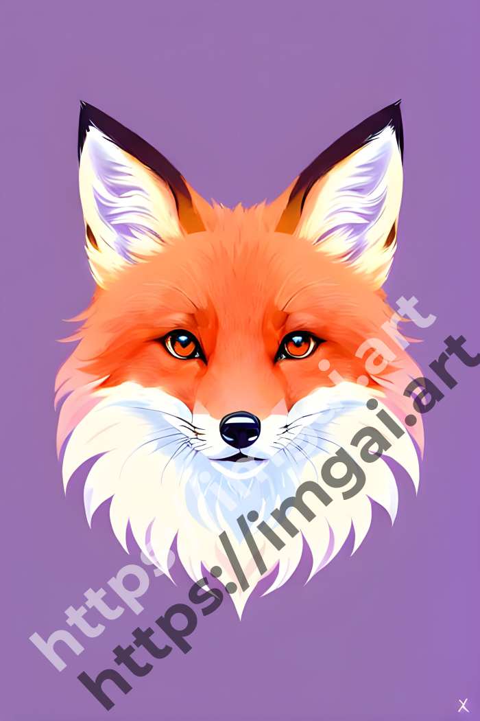  Принт fox (дикие животные). №1120