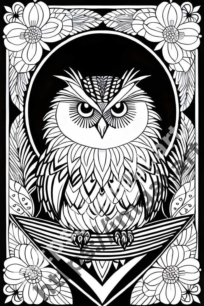  Раскраска owl (птицы). №1148