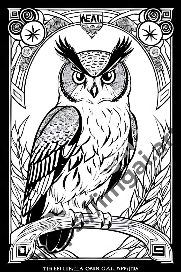  Раскраска owl (птицы). №118