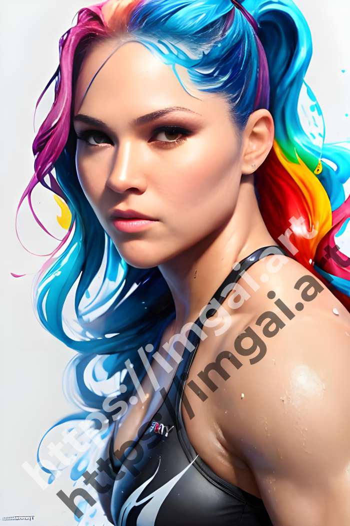  Постер Ronda Rousey (другие знаменитости)  в стиле Splash art. №1183