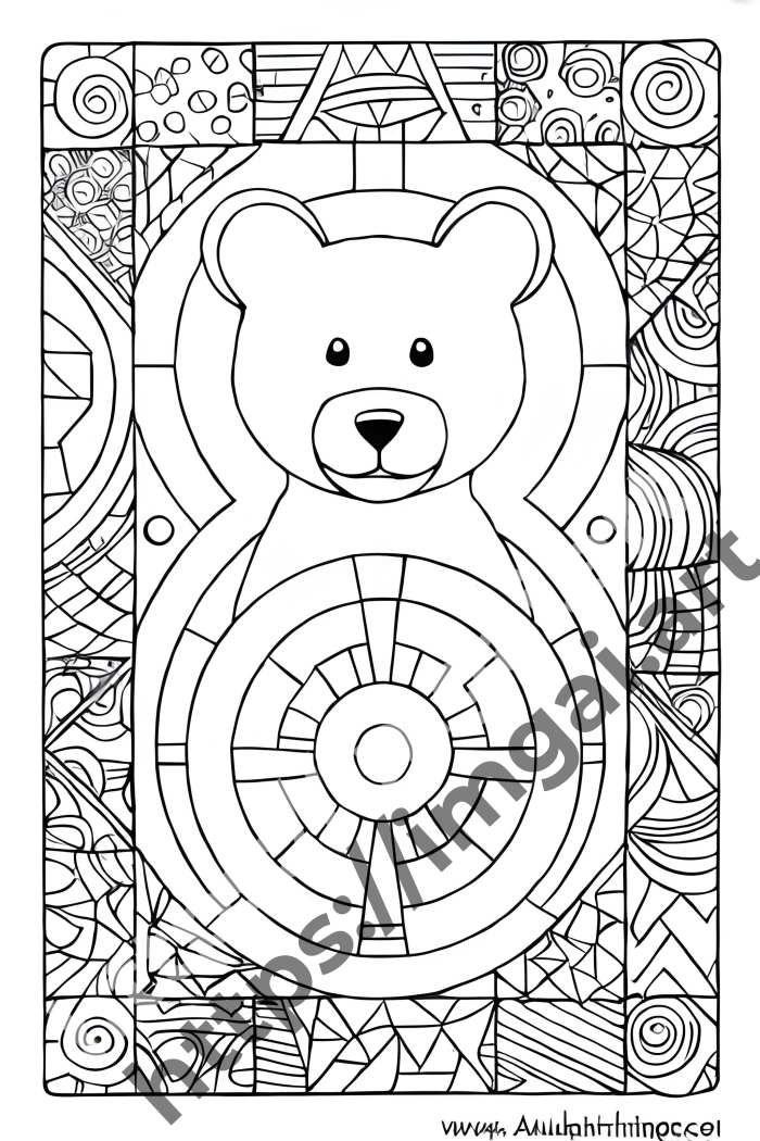  Раскраска bear (дикие животные). №1197