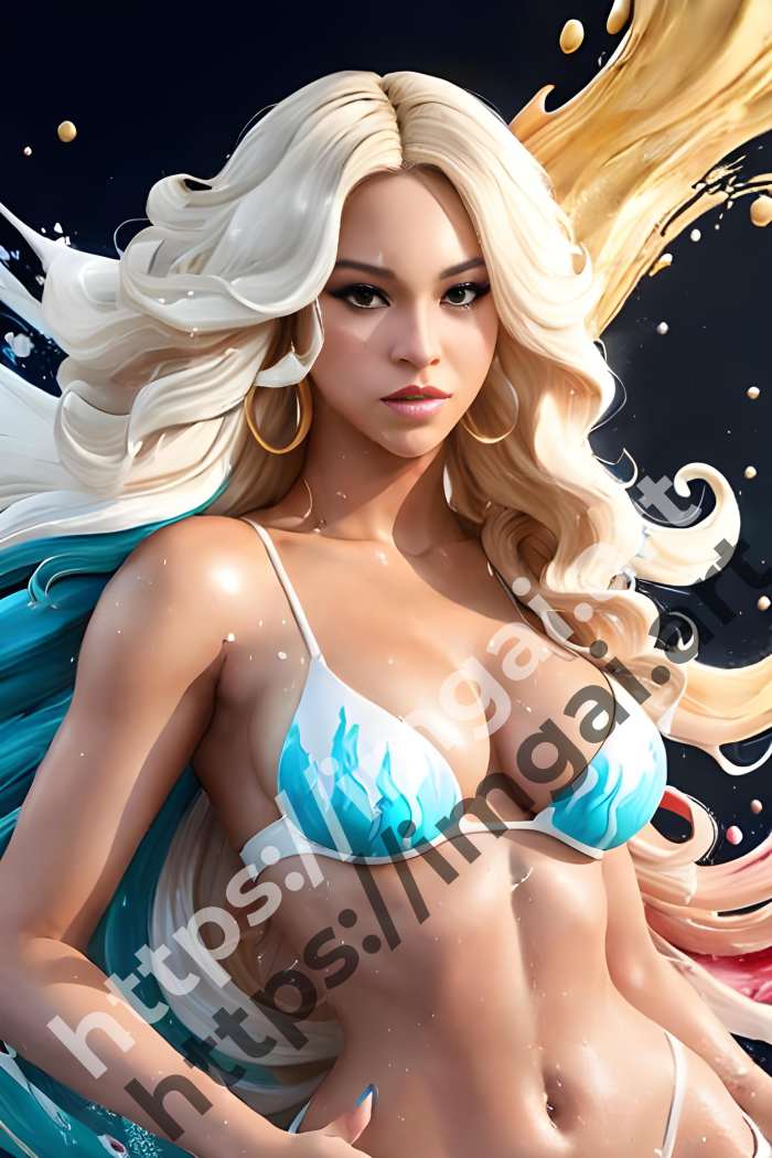  Постер Beyoncé (певцы)  в стиле Splash art. №1217