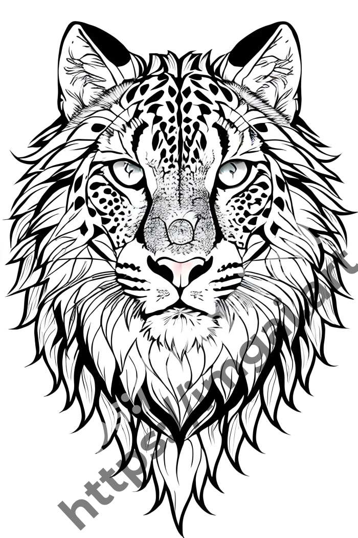  Раскраска cheetah (дикие кошки). №1222