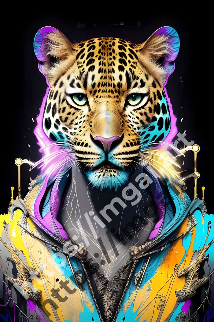  Постер leopard (дикие кошки). №1248