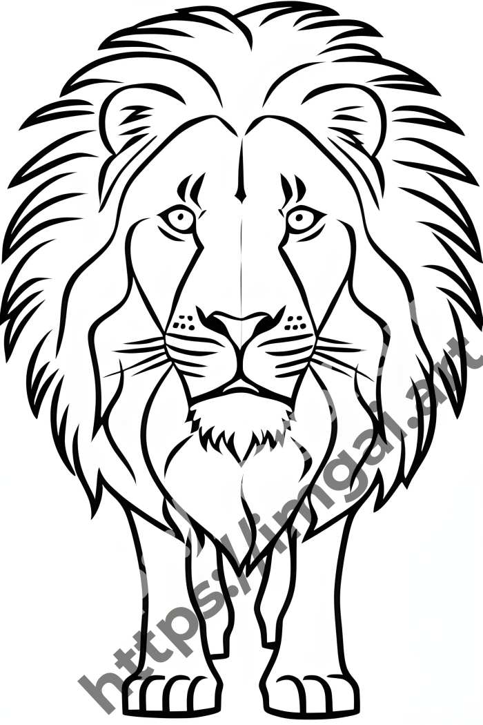  Раскраска lion (дикие кошки). №1251