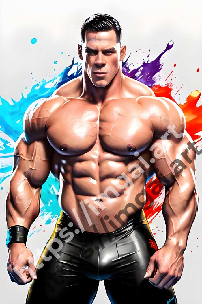  Постер John Cena (рестлеры)  в стиле Splash art. №1259