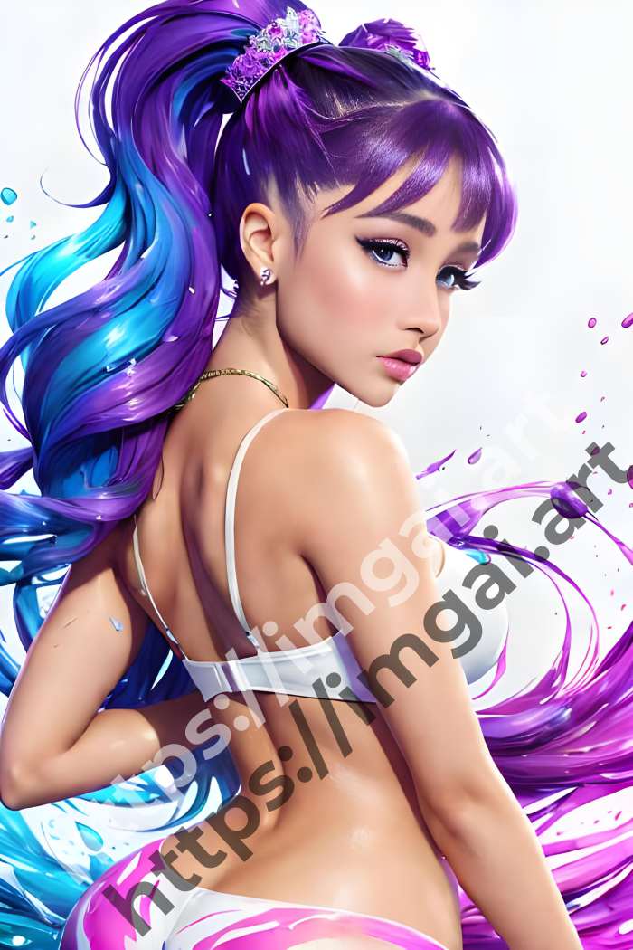  Постер Ariana Grande (певцы)  в стиле Splash art. №1298