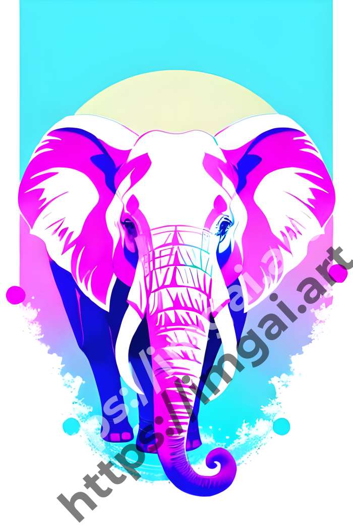  Принт elephant (дикие животные). №1325