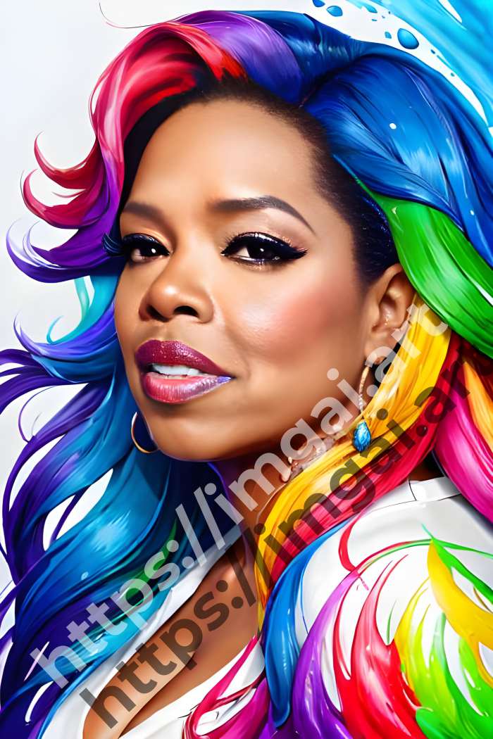  Постер Oprah Winfrey (другие знаменитости)  в стиле Splash art. №1343
