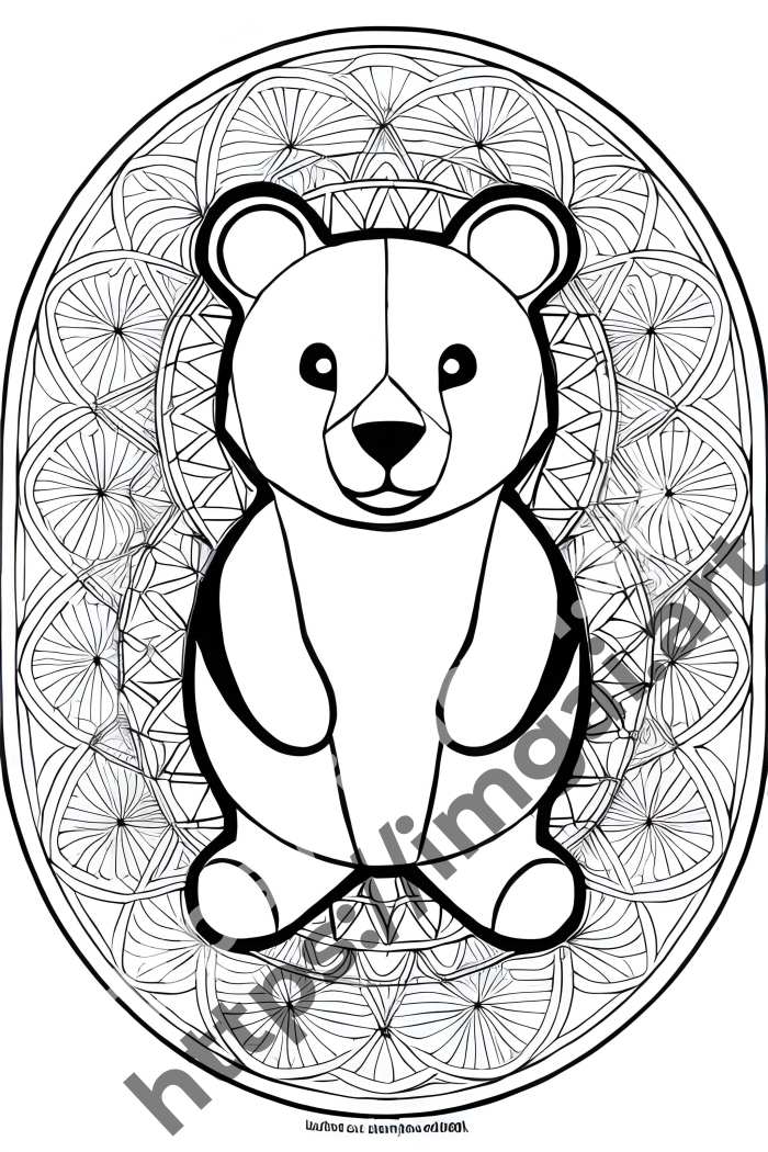  Раскраска bear (дикие животные)  в стиле Low-poly. №1349