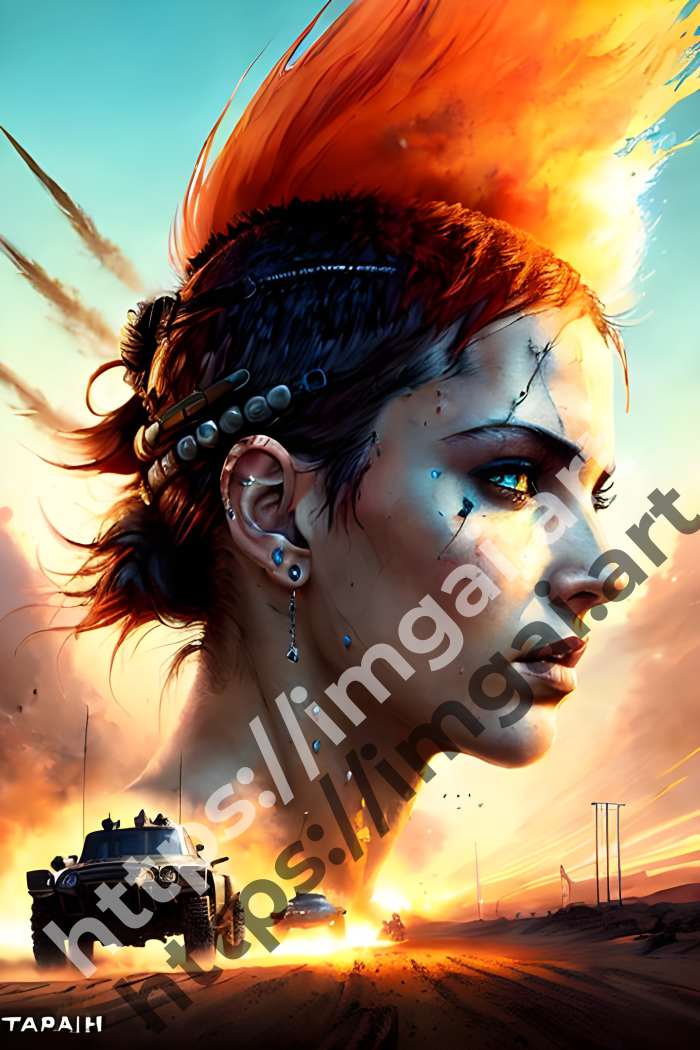  Постер Mad Max (фильмы)  в стиле Splash art. №1372