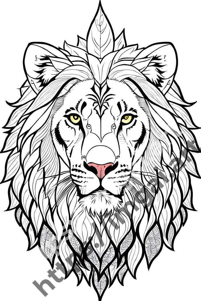  Раскраска lion (дикие кошки). №1413