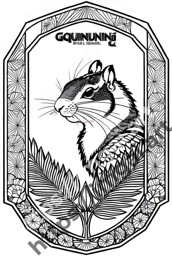  Раскраска squirrel (дикие животные)  в стиле Disney. №1416