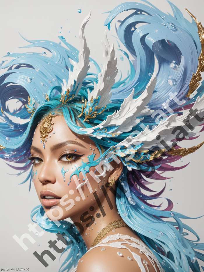  Постер Beyoncé (певцы)  в стиле Splash art. №1429
