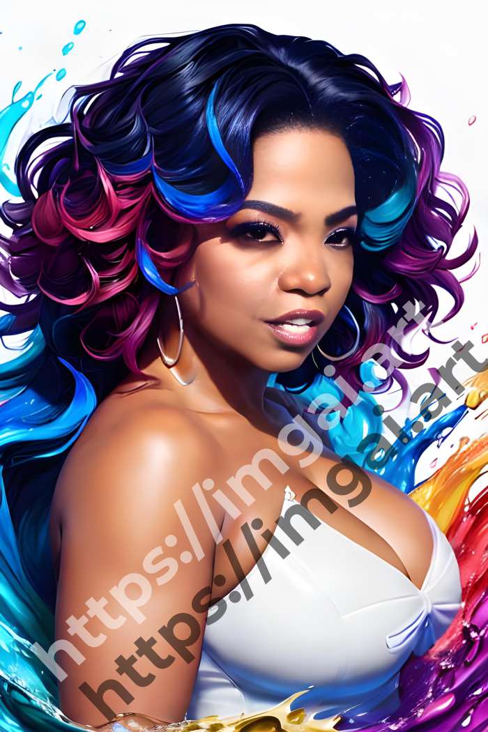  Постер Oprah Winfrey (другие знаменитости)  в стиле Splash art. №1430