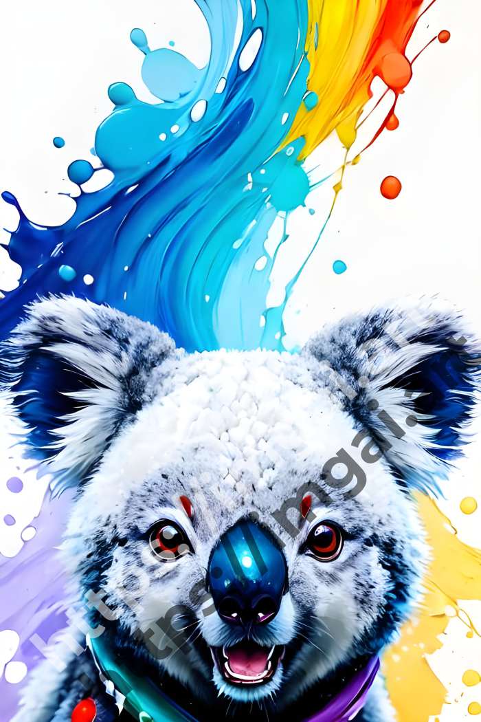  Постер koala (дикие животные)  в стиле Splash art. №1500