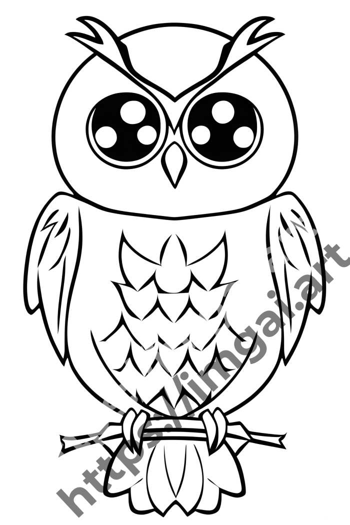  Раскраска owl (птицы). №1502