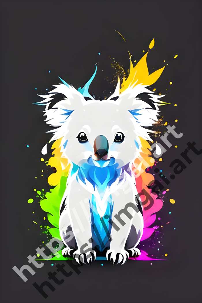  Постер koala (дикие животные)  в стиле Splash art. №1558