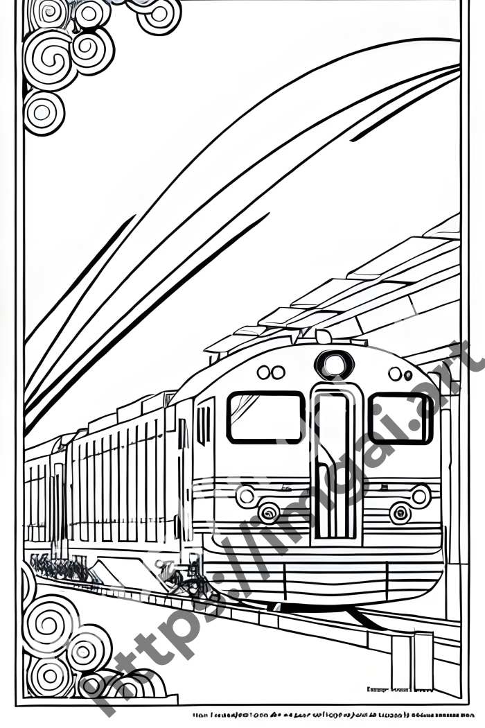  Раскраска Train (транспорт). №1584