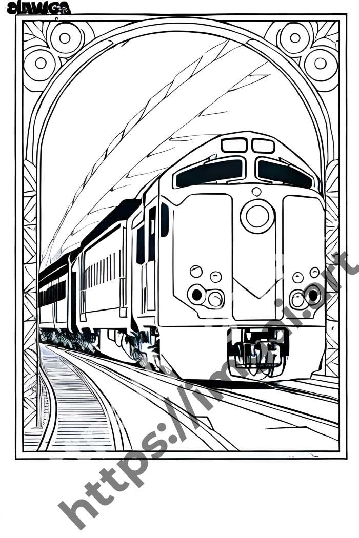  Раскраска Train (транспорт). №1605