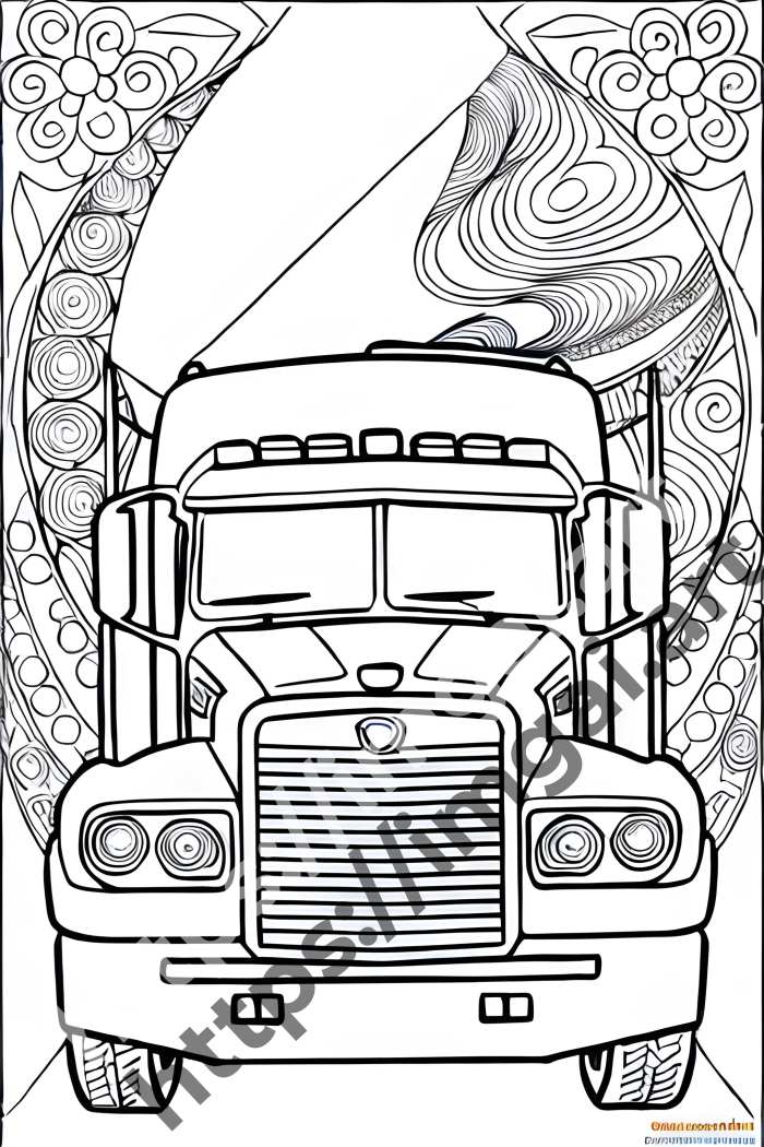  Раскраска Truck (транспорт). №1616