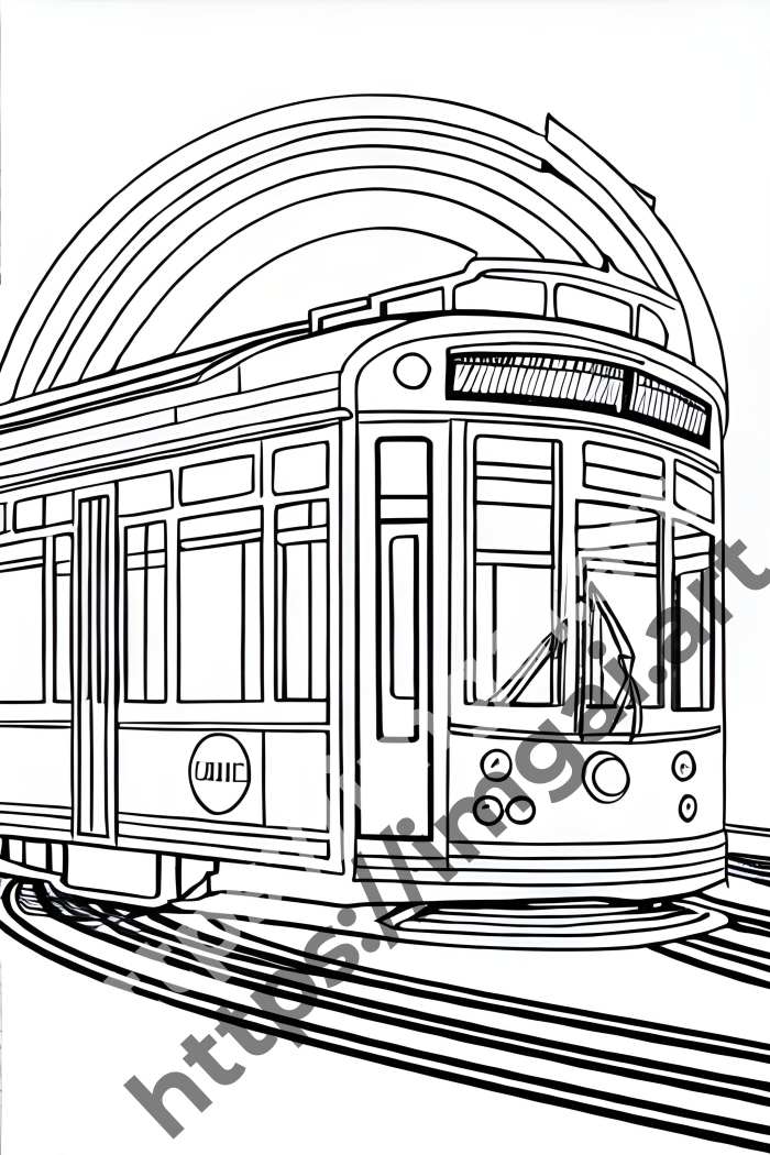  Раскраска Tram (транспорт). №1645