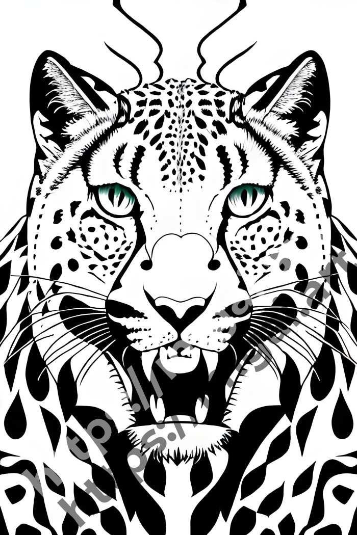  Раскраска cheetah (дикие кошки). №1659