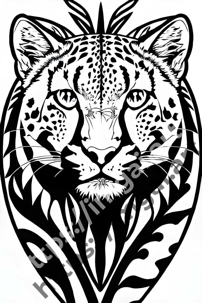  Раскраска cheetah (дикие кошки). №1668