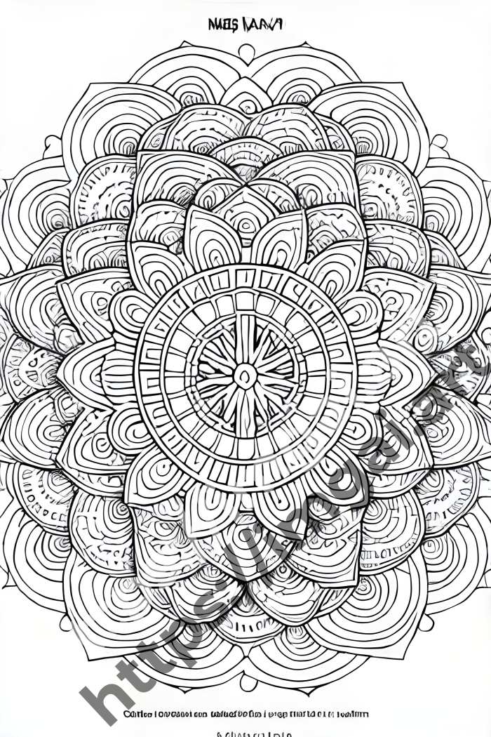  Раскраска Абстракции  в стиле Mandala. №1679