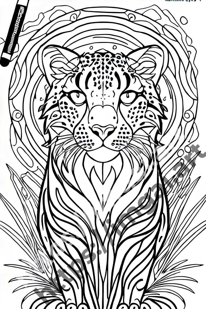  Раскраска cheetah (дикие кошки). №1686