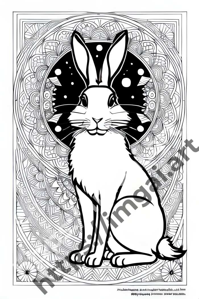  Раскраска rabbit (домашние животные). №248