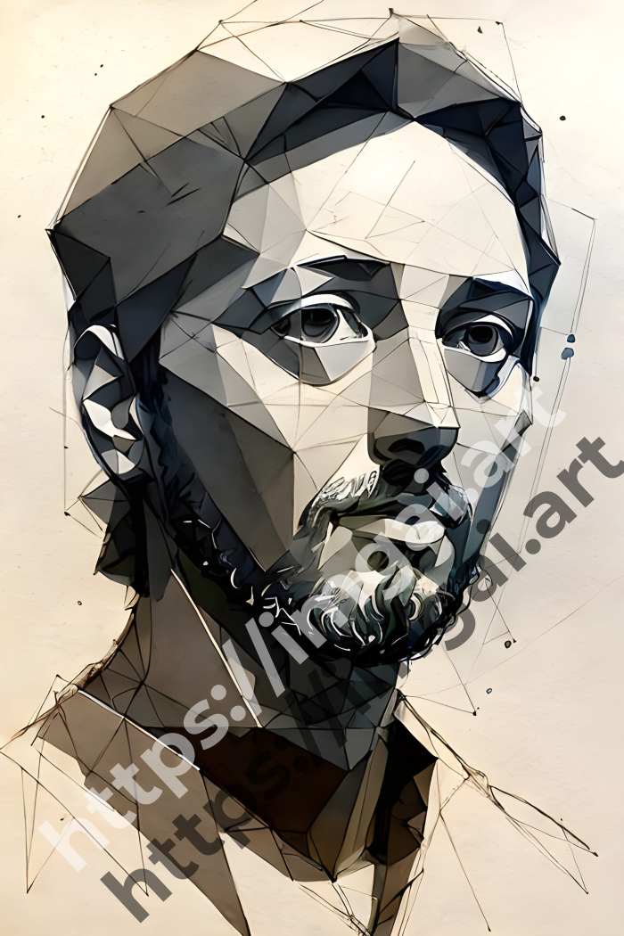  Постер Sergey Brin (другие знаменитости)  в стиле Low-poly, Набросок. №2794
