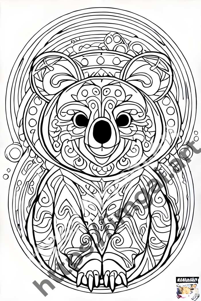  Раскраска koala (дикие животные)  в стиле Disney. №2814