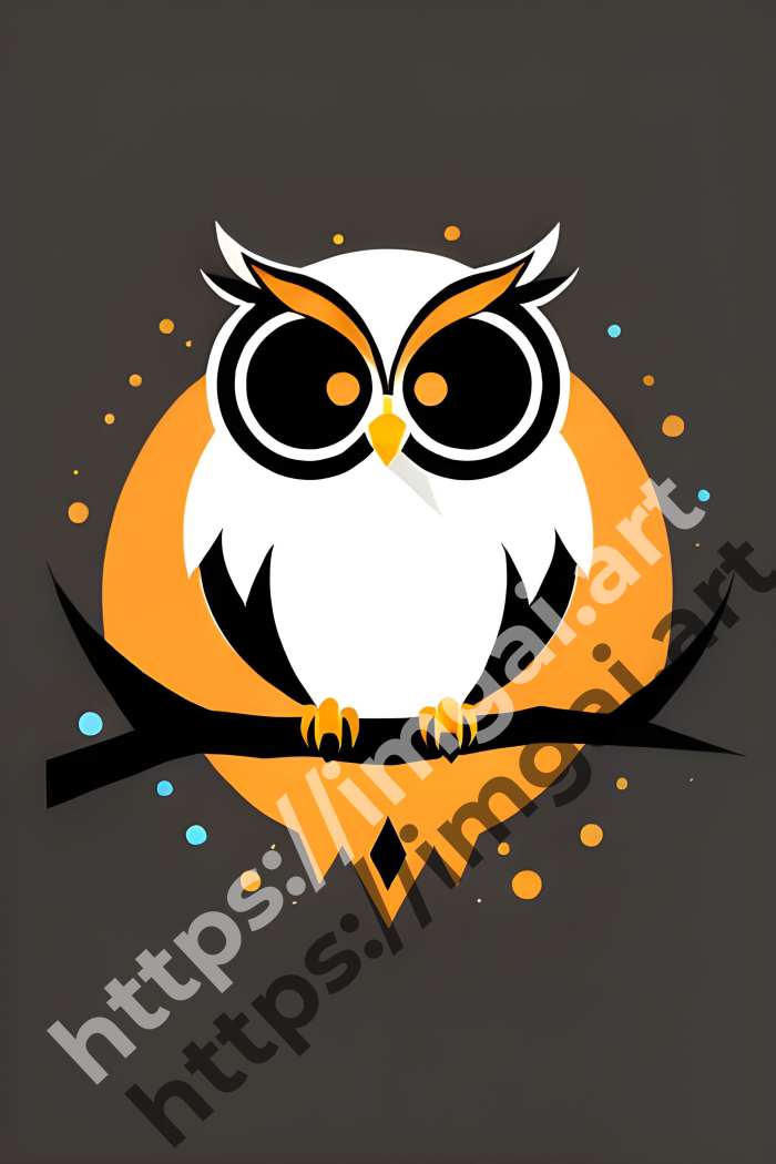  Принт owl (птицы)  в стиле Клипарт. №284