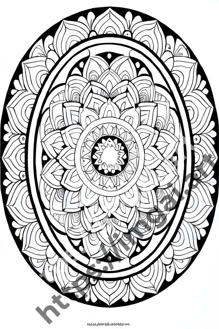  Раскраска Абстракции  в стиле Mandala. №2855