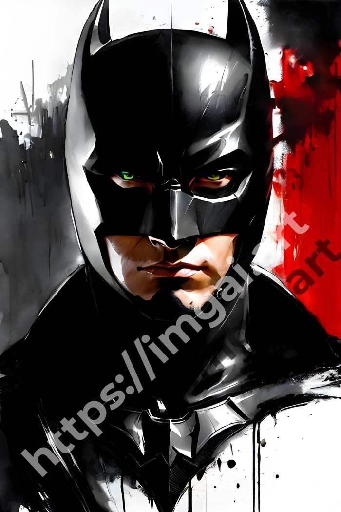  Постер The Dark Knight (фильмы)  в стиле Splash art, Набросок. №3010