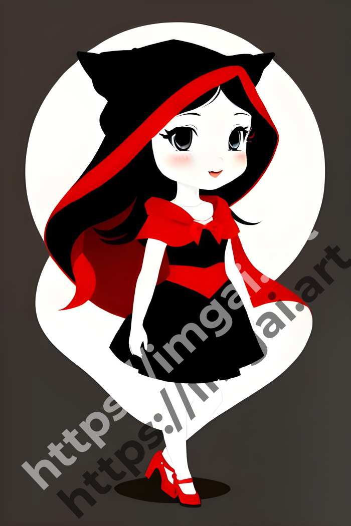  Принт Little Red Riding Hood (сказки)  в стиле Клипарт. №3034