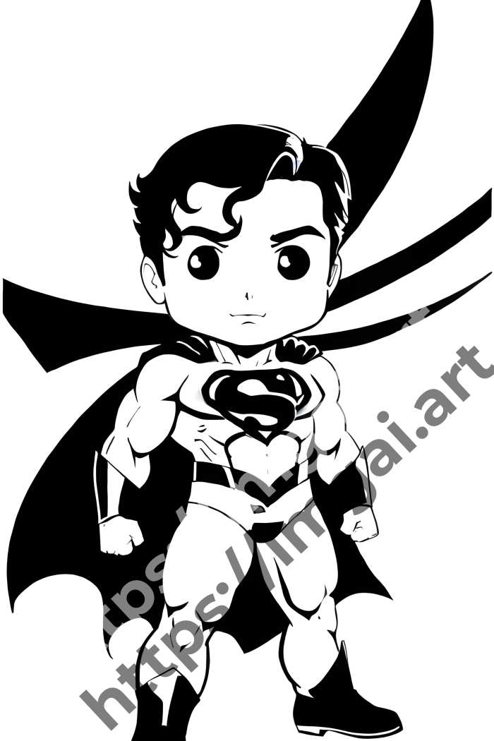  Принт Superman (герои)  в стиле Клипарт. №3069