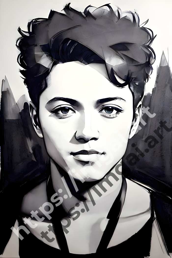  Постер Bruno Mars (певцы)  в стиле Low-poly, Набросок. №3087