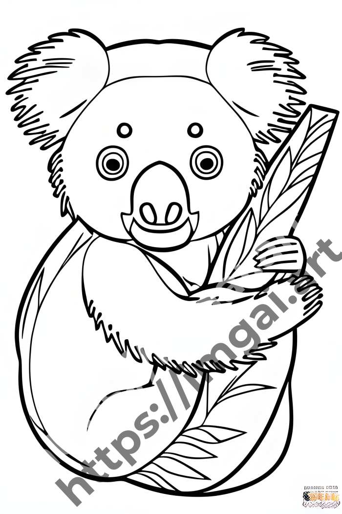  Раскраска koala (дикие животные)  в стиле Mandala. №309