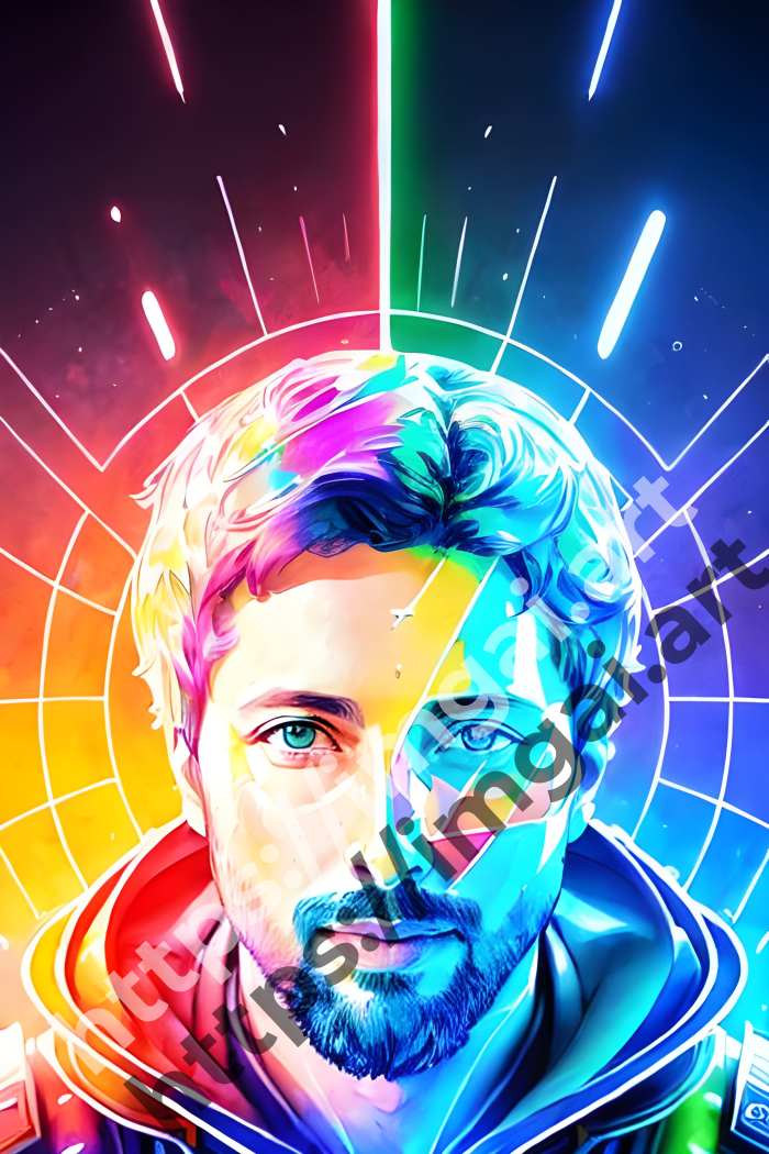  Постер Sergey Brin (другие знаменитости)  в стиле Акварель. №3124
