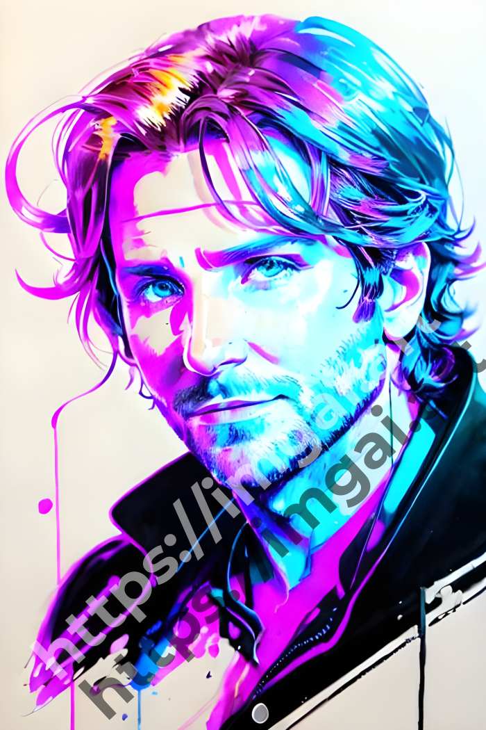  Постер Bradley Cooper (актеры)  в стиле Акварель. №3215