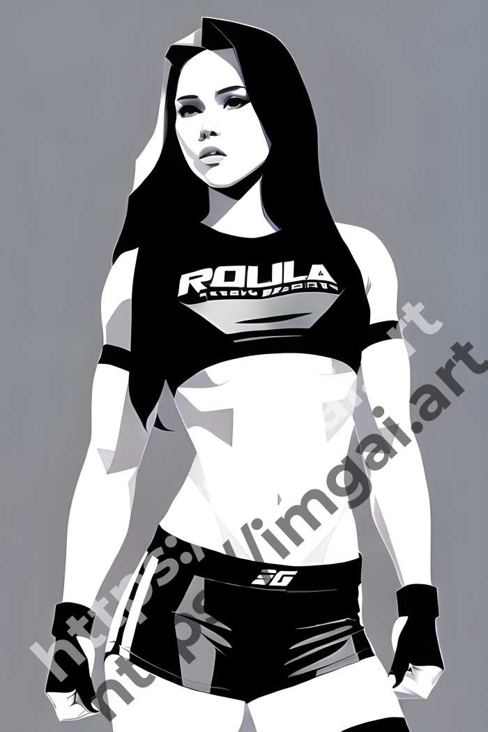 Принт Ronda Rousey (другие знаменитости)  в стиле Low-poly. №3263