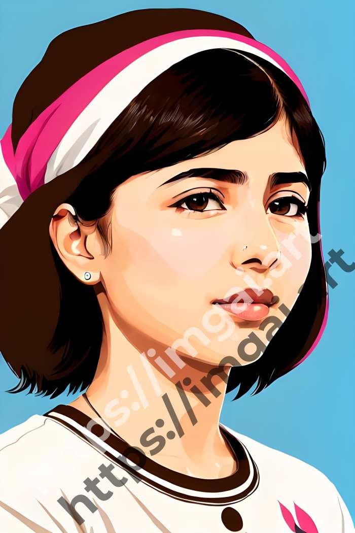  Принт Malala Yousafzai (другие знаменитости)  в стиле Splash art. №3272