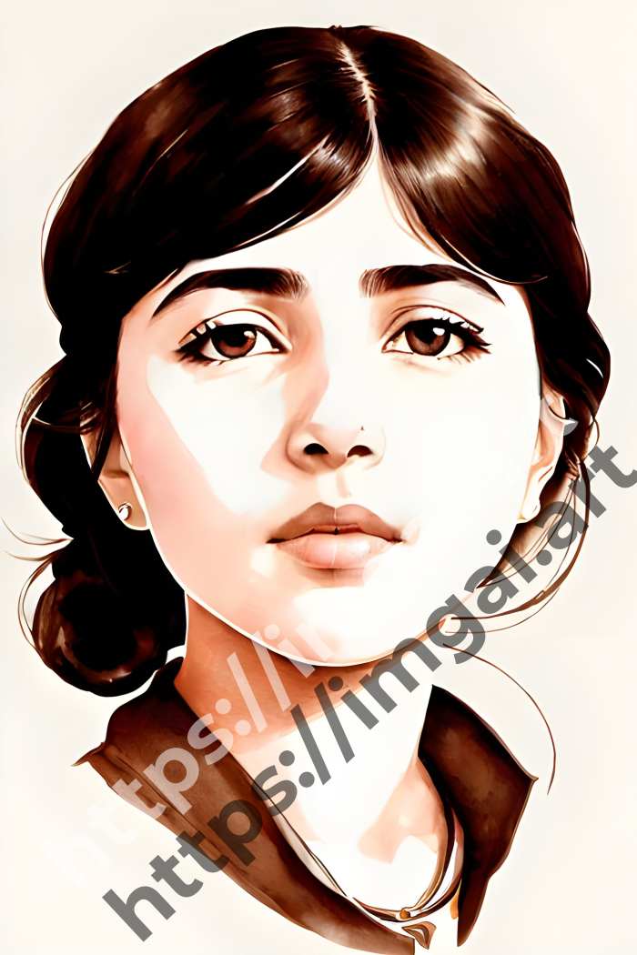  Принт Malala Yousafzai (другие знаменитости)  в стиле Акварель. №3278