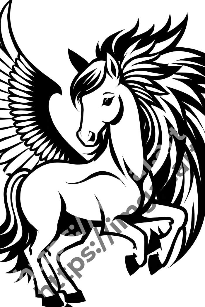  Принт Pegasus (мифические)  в стиле Клипарт. №3290
